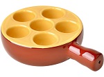 SNAIL DISH 6 HOLES BROWN