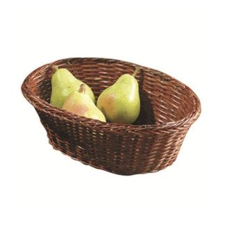 LARGE OVAL BASKET BROWN WOVEN