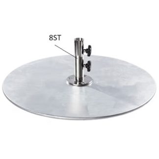 30" ROUND PLATE BASE GALVANIZED + 8" STEM
