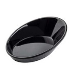MINI SERVER OVAL BOWL 3/4oz MELAMINE BLACK