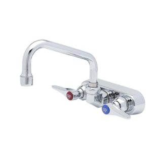4" WALL MOUNT FAUCET - 6" SWIVEL SPOUT, COMPRESSION CARTRIDGES