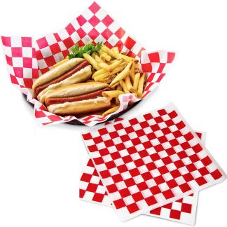 SANDWICH WRAP RED&WHITE CHECK - CASE OF 2 PACK