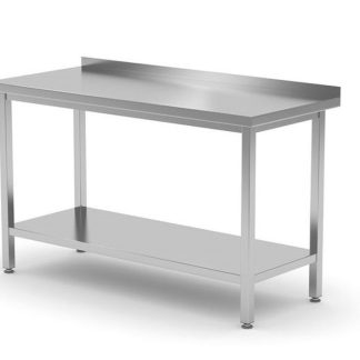 WORK TABLE W/UNDERSHELF+BACKSPLASH, 1600x700x(H)850