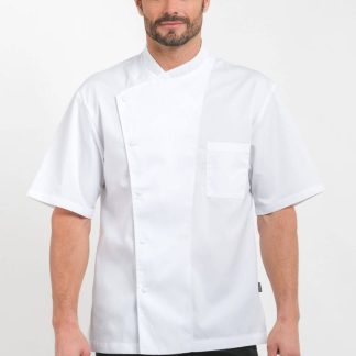JULIUS CHEF COAT SHORT SLEEVES WHITE - SIZE MEDIUM/38