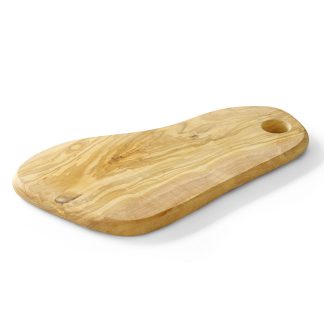 CHEESE BOARD WITH HOLE OLIVE WOOD 35X21X2CM