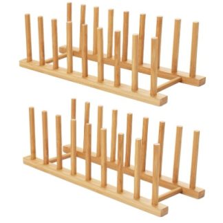 PLATE HOLDER W/ 8 SLOTS, NATURAL TBD - SET of 2EA