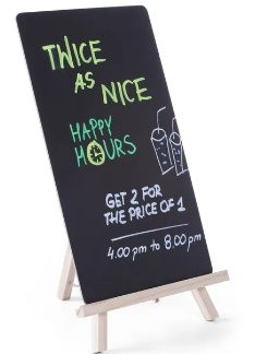 BLACKBOARD WITH EASEL 22X21X36CM