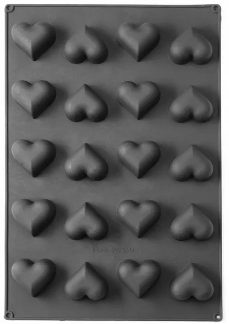SILICONE MOULD HEART 57X37.5X3.5CM