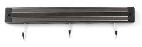 MAGNETIC KNIFE RACK 34cm WITH 3 HOOKS