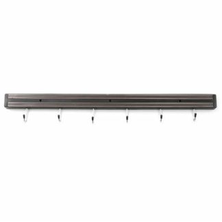 MAGNETIC KNIFE RACK 62cm WITH 6 HOOKS