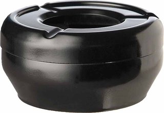 ASHTRAY BLACK Ø10CM