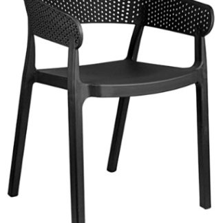 STACKABLE CHAIR SUPRA-TEK 51X49X73CM BLACK - EACH