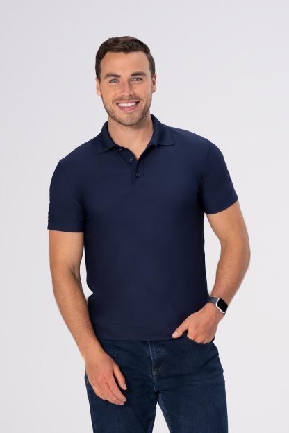 MEN'S POLO SHIRT NAVY - SIZE MEDIUM