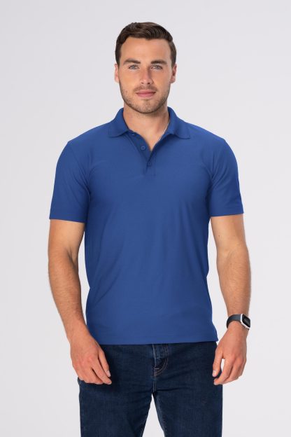 MEN'S POLO SHIRT ROYAL - SIZE LARGE