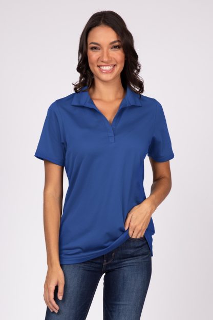 WOMEN'S POLO SHIRT ROYAL - SIZE XSMALL