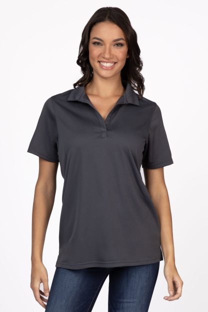 WOMEN'S POLO SHIRT IRON GRAY - SIZE MEDIUM