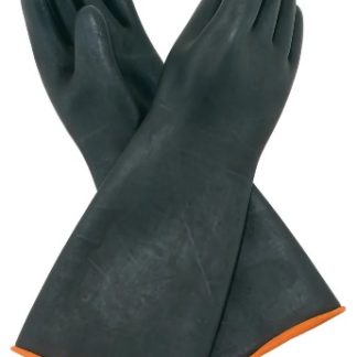 NATURAL LATEX GLOVE HEAVY DUTY BLACK - SIZE LARGE