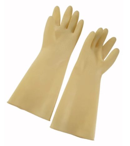 NATURAL LATEX GLOVE YELLOW - SIZE SMALL