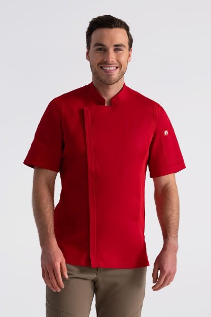 SPRINGFIELD CHEF COAT SHORT SLEEVE RED - SIZE XXLARGE