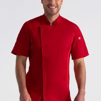 SPRINGFIELD CHEF COAT SHORT SLEEVE RED - SIZE XLARGE