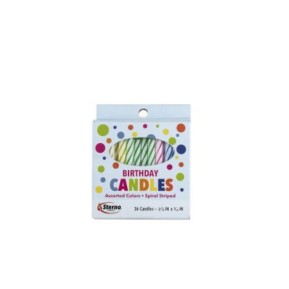ASSORTED BIRTHDAY CANDLES TBD - BOX OF 12 PACK