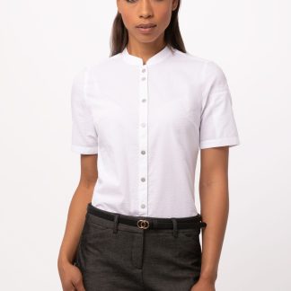 SEERSUCKER WOMEN'S SHIRT WHITE TBD - SIZE XLARGE