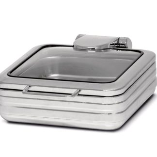 CHAFING DISH SQUARE GLASS TOP