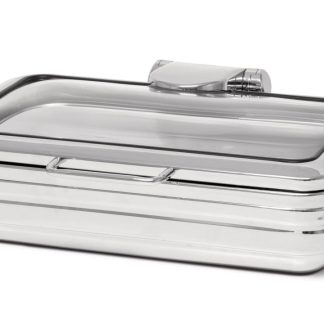 CHAFING DISH RECTANGULAR GLASS TOP